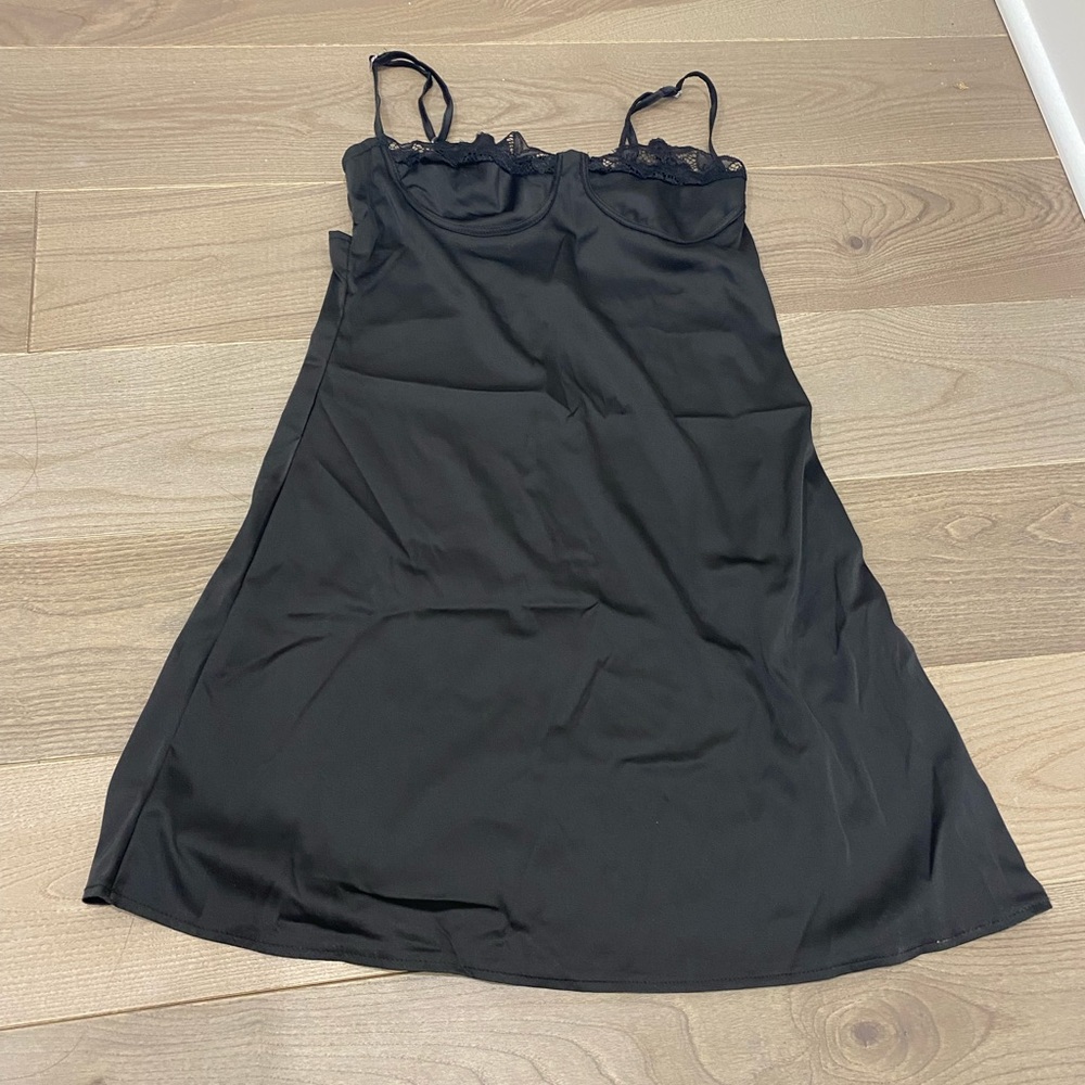 Black Lace Slip Dress